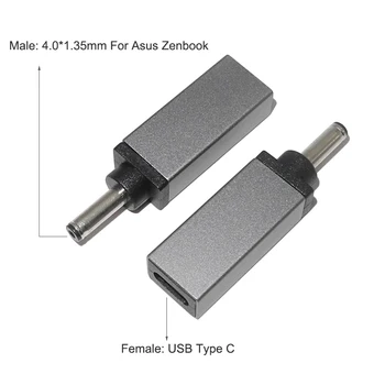 USB C Tipo Maitinimo Adapteris Jungtis Nešiojamas Asus Zenbook UX21A UX31A UX32A UX32V UX32VD USB C-4.0x1.35mm Dc Jack Kabelis
