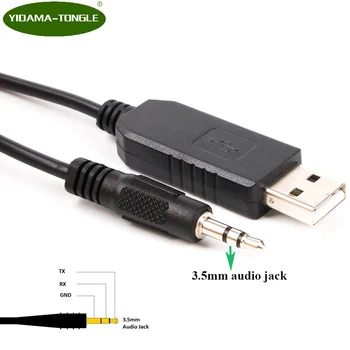 USB TTL Serijos Adapteris Keitiklis Kabelis FTDI Chip 3.3 V 3V3 TTL UART 6ft-3.5 mm Audio Jack Plug Stereo Kabelis, TTL-232R-3.3 v-AJ