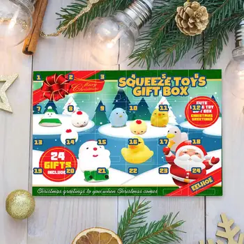 2020 Kalėdų Advento Atgalinės atskaitos Kalendorius Aukštos kokybės Vinilo Medžiagos 24PCS Anti-Stresas Išspausti Žaislas Kalėdų, Naujųjų Metų Navida