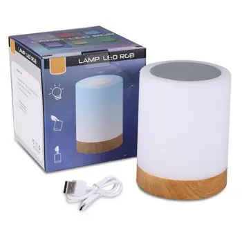 6 Spalvų Šviesos-reguliuojamas LED Spalvinga Novatoriškų Grūdų Rechargeble naktinė lempa Stalo Naktiniai Slaugos Lempos Kvėpavimo Touch šviesos