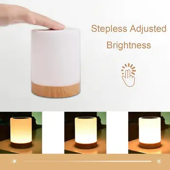 6 Spalvų Šviesos-reguliuojamas LED Spalvinga Novatoriškų Grūdų Rechargeble naktinė lempa Stalo Naktiniai Slaugos Lempos Kvėpavimo Touch šviesos