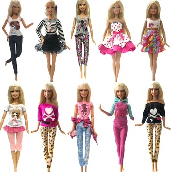 NK Naujausias 5 Vnt Lėlės Super Modelio Suknelė Graži Apranga, Mados Drabužiai, Laisvalaikio Drabužiai Barbie Lėlės Reikmenys, Žaislai, JJ