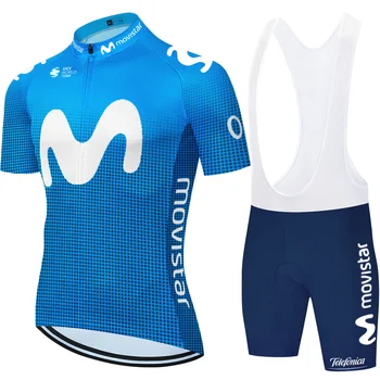 2020 naujos Team Movistar dviračių džersis vyrų maillot ciclismo Vasaros Dviračių Džersis Nustatyti Dviratį Dviračiu Dėvėti ropa de hombre, 2020 m.