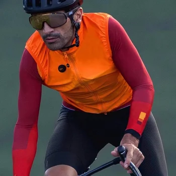 SDIG dviračių vest 2020 Mtb Dviratį Dviračiu vėjo vandeniui Vest Rankovių Oranžinis dviratis drabužių chaleco ciclismo reflectan