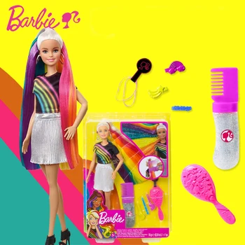 Originalias Barbie Lėlės Rinkinys Dovanų Dėžutėje Vaivorykštė Rapunzel Mergaitės Žaisti Namuose Viliojimo Žaislai Gimtadienio Dovana FXN96