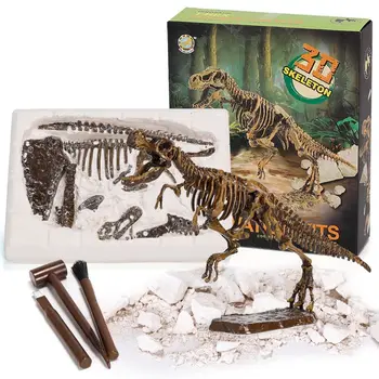 Imituojamas Archeologijos Dinozaurai T-Rex/Triceratopsas Skeletas Nustatyti Dinozaurų Žaislų Rinkinys Švietimo žaislas Modelis Žaislai, Dovanos Vaikams