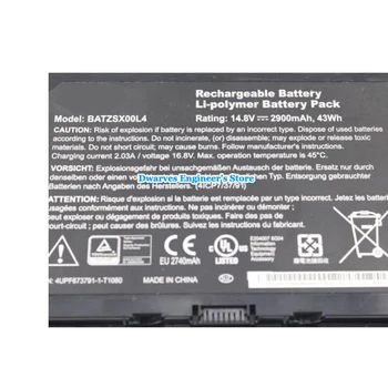 Originali 14.8 V 43Wh Nešiojamas Baterija 4UPF673791-1-T1060 BATZSX00L4 Baterija Judesio R12 R0012 R12 Table PC, R12, tablet, XR12