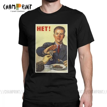 Propaganda Vintage Ne Alcoho Vyrų T-Shirt Atsitiktinis Grynos Medvilnės Marškinėliai, Degtinė CCCP SSRS Drabužių rusijos Komunistų Marškinėliai