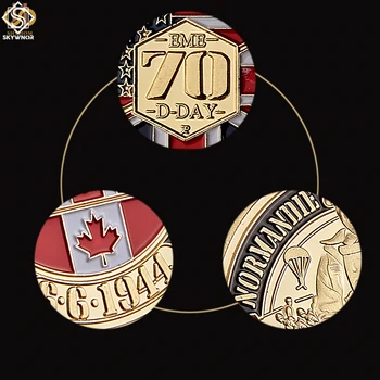 5VNT antrojo pasaulinio KARO Normandija Karo 1944.6.6 D-Day 70-Osioms Kardas Omaha Aukso Iššūkis, Monetų Kolekcionieriams
