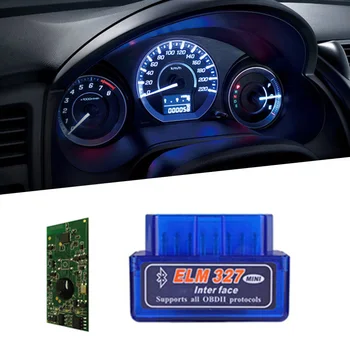 Super Mini Elm327 OBD2 Bluetooth V1.5 Elm 327 1.5 V OBD 2 Automobilių Diagnostikos Įrankis, Skenerio Elm-327 OBDII Adapteris Auto Diagnostikos Įrankis
