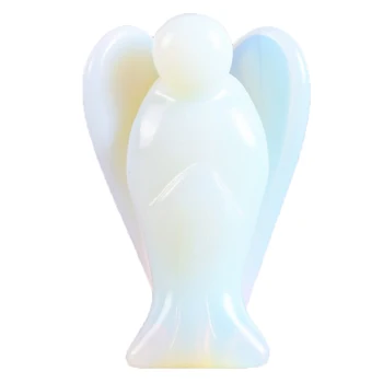 Natūralus Baltasis Angelas Statulėlės Kvarco Sparno Brangioji Statula Pusbrangių Gydymo Kristalų Vestuves Dovanos, Namų Puošybai