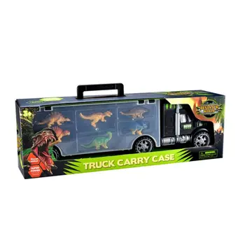Dinozauras, Sunkvežimių, Automobilių Transporto Vežėjas Žaislas Sunkvežimis su 6 Dinozaurai Žaislai Viduje Naujų R7RB