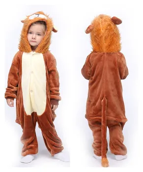 Vaikai Sleepwear Naujas Triušis Gyvūnų Vienaragis Pižama Berniukams Žiemos Panda Unicornio Pižamos Mergaičių Anime Kostiumais Jumpsuit Gobtuvu Soft