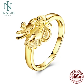 INALIS Romantiška Žiedai Moterų Auksu Geometrinio Stiliaus Kinijos Moterų Jubiliejų Žiedas Mados Juvelyrika Dovana Rekomenduojame Naujas