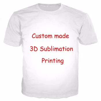 Mados 3D Išspausdinti Užsakymą Marškinėliai Vasaros Trumpas Rankovės O-kaklo Marškinėliai, Dizainas Nuleisti Laivybos Ir Didmeninės Unisex Viršūnės