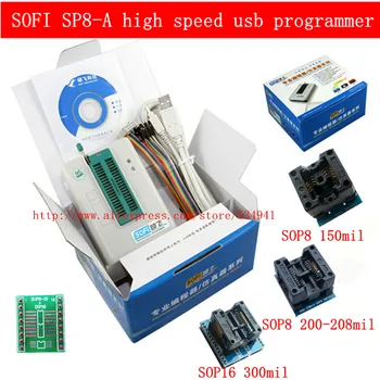 SOFI SP8-didelės spartos usb programuotojas+4pcs adapteris (93/24/25/BR90/ flash eeprom), daugiau nei 4000 žetonų, taip pat SP8-A SP8-F SP16-B