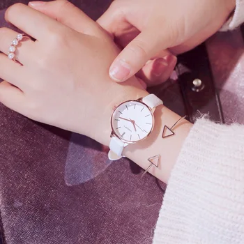 Paprastas baltas laukinių moterų laikrodžiai aukštos kokybės mados moteriški laikrodžiai kvarco odos vyriški laikrodis Relogio Feminino