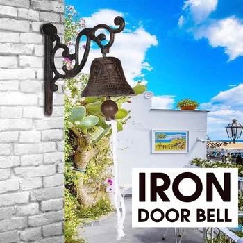Metalo Derliaus Žiedas Durų Bell Geležies Sodo Mesti Sveiki Doorbell Įėjimas, Veranda Žiedas Durų Bell Sienos, Lango, Durų Kabantys Papuošalai