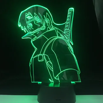 ITACHI ANBU LED ANIME LEMPOS NARUTO Pav naktinė lempa Akrilo 3d Lempa Vaikas Miegamojo Puošimas Anime Šviesos Dropshipping