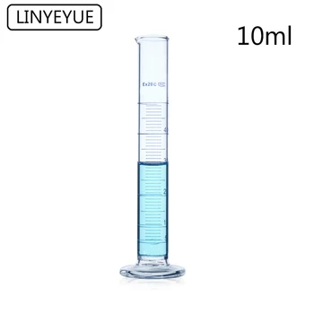 10vnt/pak 10 ml Matavimo Stiklinis Matavimo Cilindras Matavimo Cilindrą Laboratoriniai stikliniai Indai Chemija Įranga
