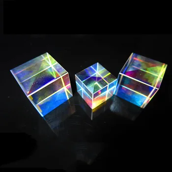 Splitter Kubo, Prizmės Šešių Pusių rainbow Šviesos Sujungti Spalvingas vitražas spindulių Skaidiklio Optinis Eksperimento Priemonių Logstrup