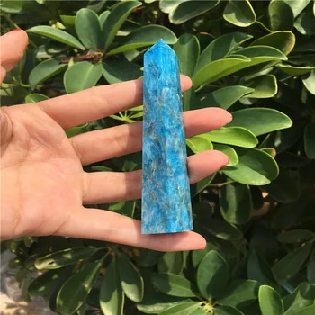 57g Gamtos Grožį, Mėlyna Apatite taško, kristalinis kvarcas taško gydymo akmuo