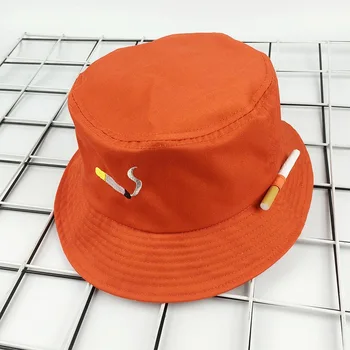 2018 Naujas Panama Kibirą Skrybėlės Naujas Mados Harajuku Prekės Specialios Konstrukcijos Snapback Kepurės Cigarečių Siuvinėjimo hip-hop kibirą Kepurės