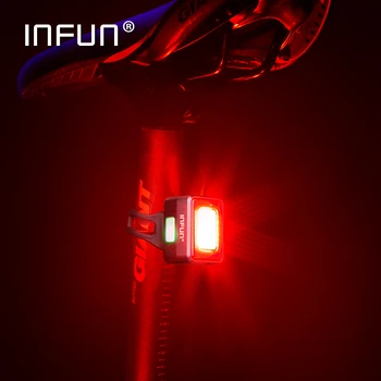 INFUN F50 Dviračių užpakalinis žibintas Galinis Žibintas, Dviračio Automatinis Stabdžių Indukcijos kelių MTB Dviračių Mokesčio LED Saugos Veikia Lempos