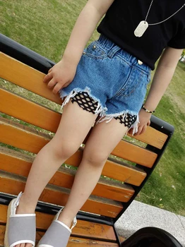Cyjmydch 2018 m. Vasaros Atsitiktinis kūdikis mergaičių šortai kankina džinsai mergaitėms, komplektai, kelnės, džinsai, šortai vaikams drabužių chidlren šortai