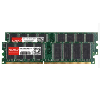 DASKA 1GB DDR PC 2700 3200 u DDR 1 333MHZ 400MHZ 333 400 MHZ KOMPIUTERIO Atminties Memoria Modulis Kompiuterio Darbalaukio DDR1 NAUDOJAMOS RAM