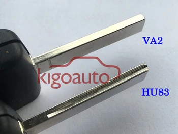 CE0536 modelis 207 307 308 nuotolinio valdymo raktas fob 2 atvejis mygtuką HU83 pūko blade Peugeot automobilių apversti klavišą 