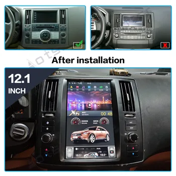 Android 9.0 Tesla Stiliaus GPS Navigacija Infiniti FX35 FX45 FX25 FX37 2004+Auto Radijas Stereo Vertikalus Ekranas, Multimedia Player