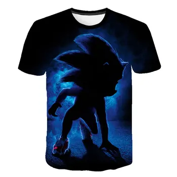 2020 Naujas Sonic The Hedgehog marškinėliai Vaikų Berniukų Drabužius, Sonic Marškinėliai Berniukui T-shirt Mergaičių Marškinėliai Vaikams Viršūnes Tee Kalėdų dovana
