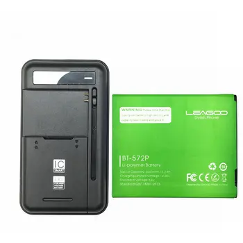 1PCS Universal baterija, Įkroviklis + 1PCS 3500mAh BT-572P Baterija Leagoo M8 M8Pro Išmaniųjų Telefonų