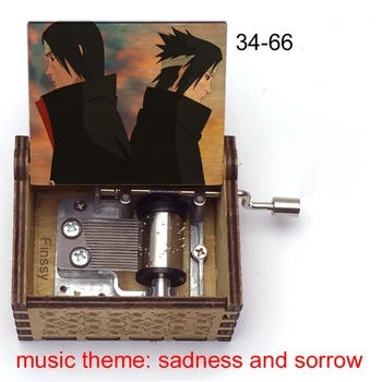 68 modelius Naruto kakashi itachi gaara spausdinti Music Box muzikos temą, liūdesio ir sielvarto, Mediniai vaikų anime kalėdų dovana