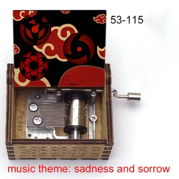 68 modelius Naruto kakashi itachi gaara spausdinti Music Box muzikos temą, liūdesio ir sielvarto, Mediniai vaikų anime kalėdų dovana