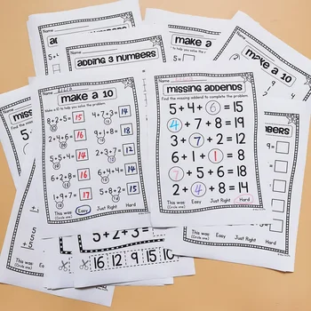 Darželio Matematikos, Matematinės to, Pridedant 3 Numeriai Lapus mokytis anglų kalbos Praktikos Knyga Vaikams Darbaknygę, Mokymosi Žaislai