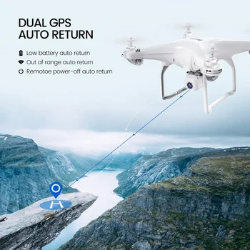 Potensic GPS Drone su 1080P 120° Plataus Kampo Kamera 5G WiFi FPV Realiu Laiku Dėžė Quadcopter Profesinės RC Dron Žaislai