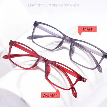TR90 akinių rėmeliai vyrų patogus, lengvas universalus trumparegystė akinių rėmeliai moterų kvadrato rėmo optinis recepto akiniai
